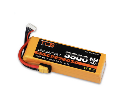 TCB 3500mAh 35C LiPo Battery (2S–8S) with XT60 Plug for FPV Drones, RC Planes, Helicopters, Cars