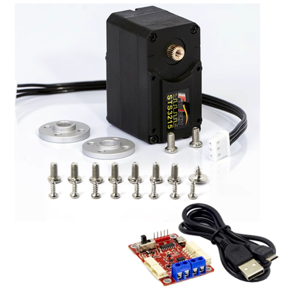 Feetech STS3215-C001 서보 모터, 7.4V 19.5 kg.cm, 1:345 메탈 기어박스, 시리얼 버스, SO-ARM100/101용 12비트 센서