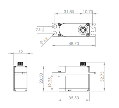 MKS Servos HV737 Titanium Gear High Speed Servo w/Aluminum Case (High Voltage)
