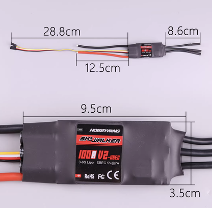 Hobbywing Skywalker 100A V2 3-6S UBEC 單一電調 適用於遙控飛機