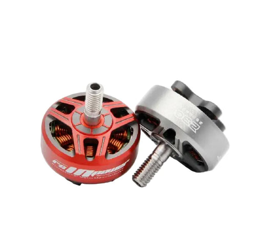 RCINPOWER GTS V2 2306 brushless FPV drone motor set with threaded shaft, red and silver housings