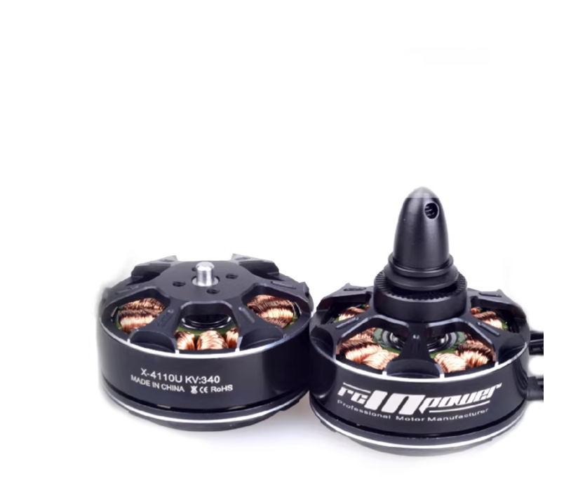 RCInpower X4110 Brushless Motor, Pair of RCInpower X4110U KV340 brushless motors with open stator windings and prop adapter