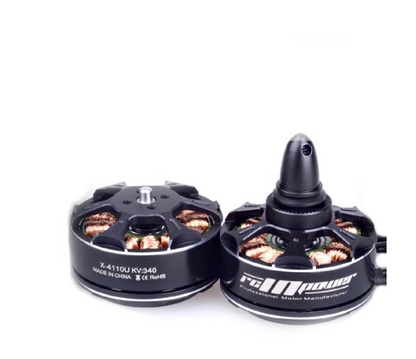 RCInpower X4110 Brushless Motor, Pair of RCInpower X4110U KV340 brushless motors with open stator windings and prop adapter