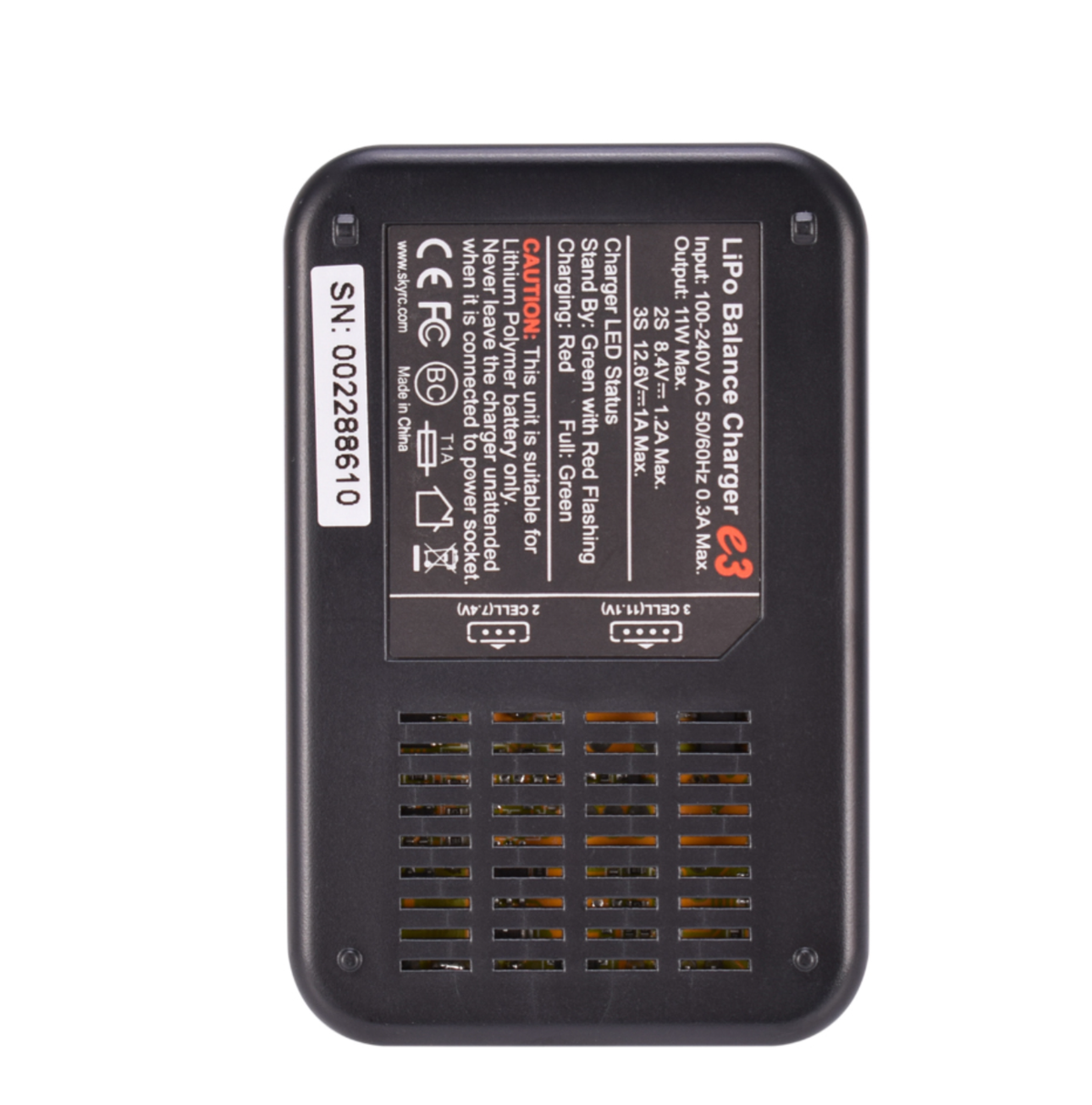 SkyRC e3 Ladegerät LiPo 2-3s 1,2A, 25,90 SkyRC e3 Ladegerät LiPo 2-3s 1,2A, 25,90