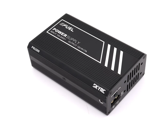 SkyRC eFuel 200W Power Supply, SkyRC eFUEL PSU200 power supply unit with power switch, labeled input 100–240V and output 12V 17A
