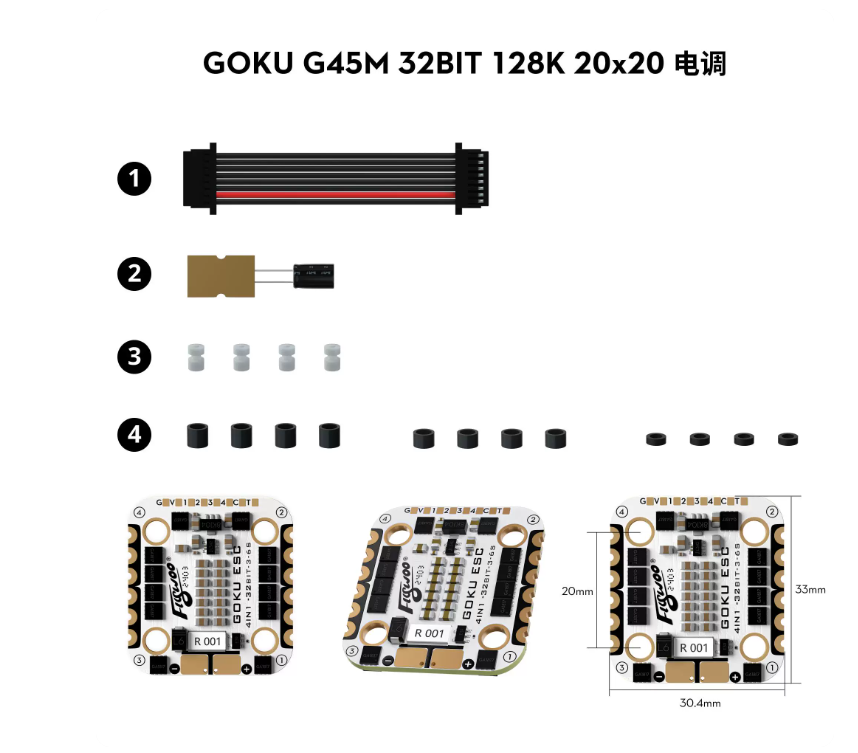 FLYWOO GOKU F722 PRO मिनी V2 20x20 फ्लाइट कंट्रोलर प्लग&Pले O4 / O4 प्रो, STM32F722, 16MB ब्लैकबॉक्स