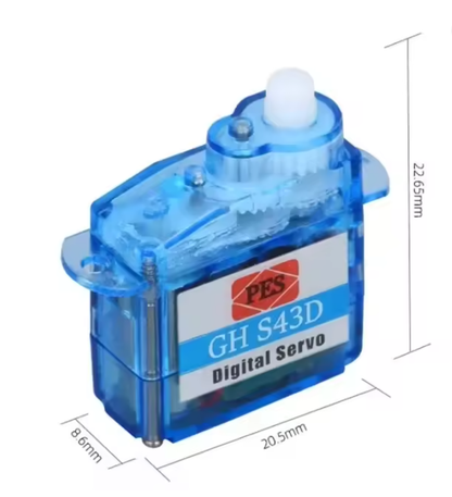 PES GH-S43D 4.3g Digital Micro Servo Plastic Gear Coreless Motor 3.6-4.8V for RC Airplane Glider Car