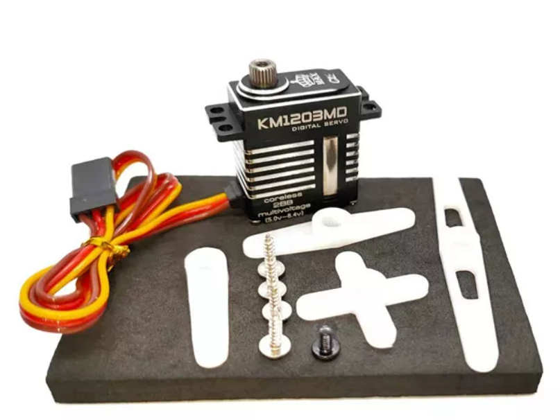 Kingmax KM1203MD - 4.8V~8.4V 6kg-10.5kg.cm DC 20g 數位金屬齒輪迷你舵機適用於450-480級直升機斜盤30E固定翼