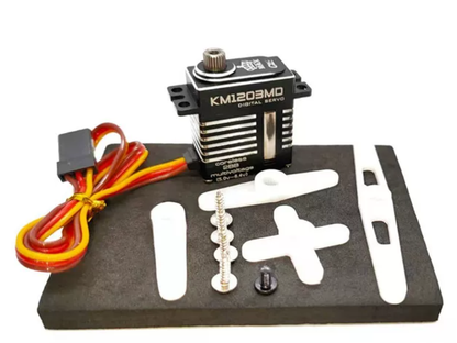 Kingmax KM1203MD - 4.8V~8.4V 6kg-10.5kg.cm DC 20g 數位金屬齒輪迷你舵機適用於450-480級直升機斜盤30E固定翼