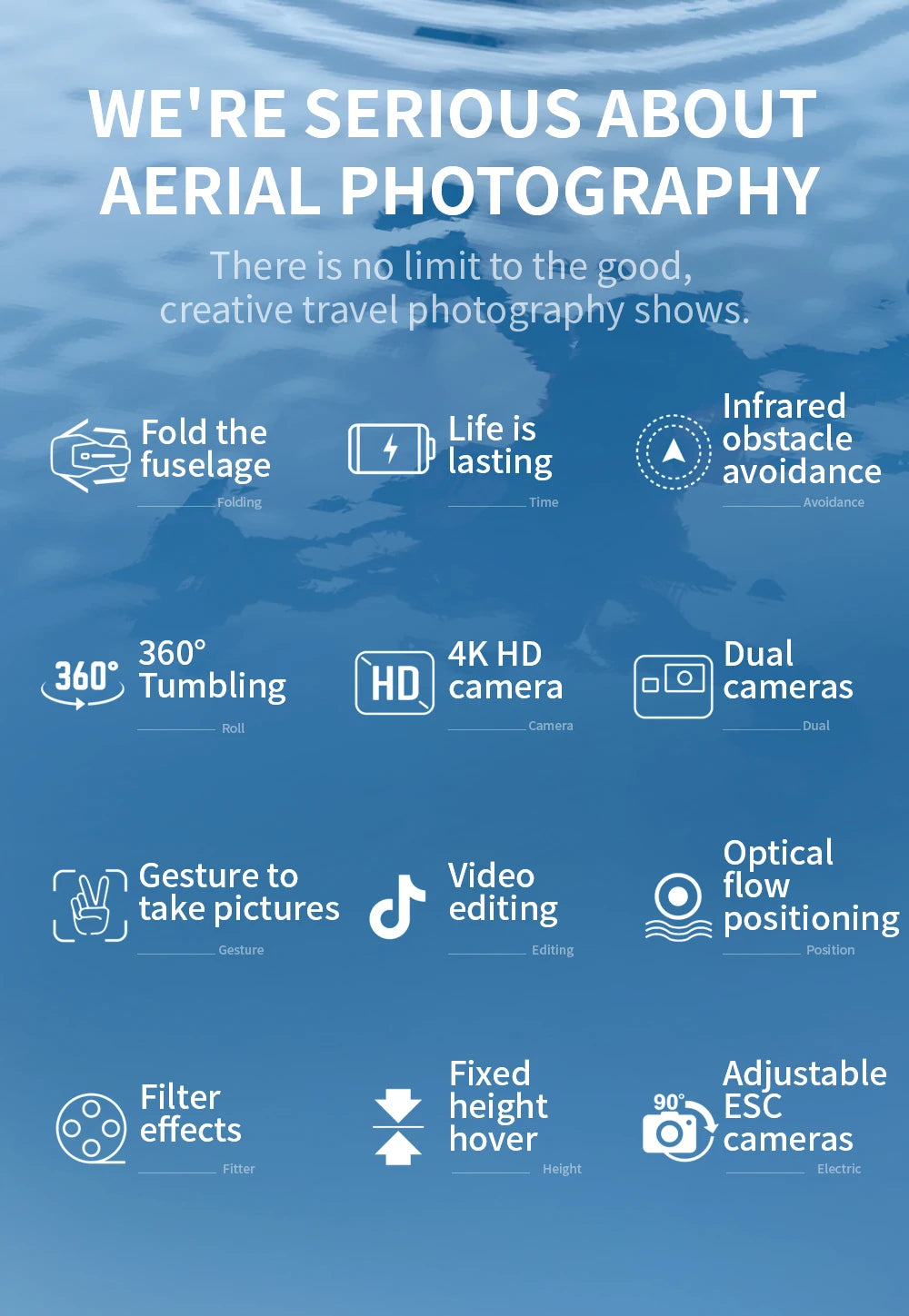 KF617 Pro Mini Drone, infrared fold the life is obstacle fuselage lasting avoidance