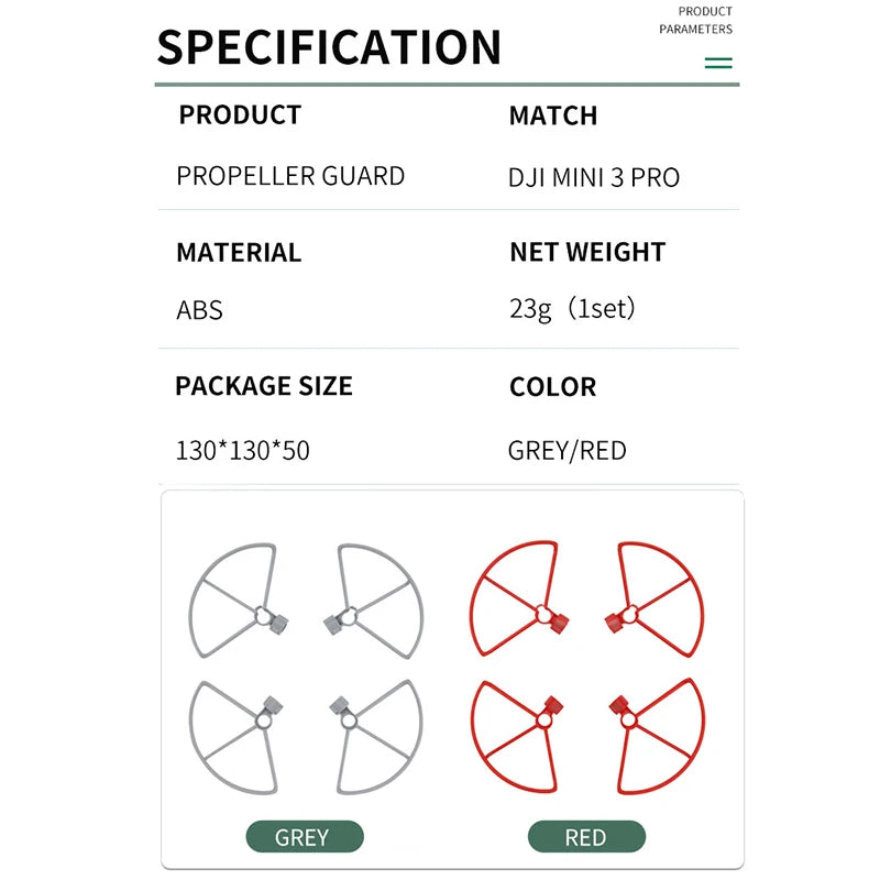 DJI MINI 3 Pro Propeller Guard - Effective Protection for MINI 3 PRO Drone Accessory Blade Wings Cover Bumper Props Anti-collision 23 DJI MINI 3 Pro Propeller, DJI MINI 3 PRO MATERIAL NET WEIGHT ABS (1set) PACKAGE