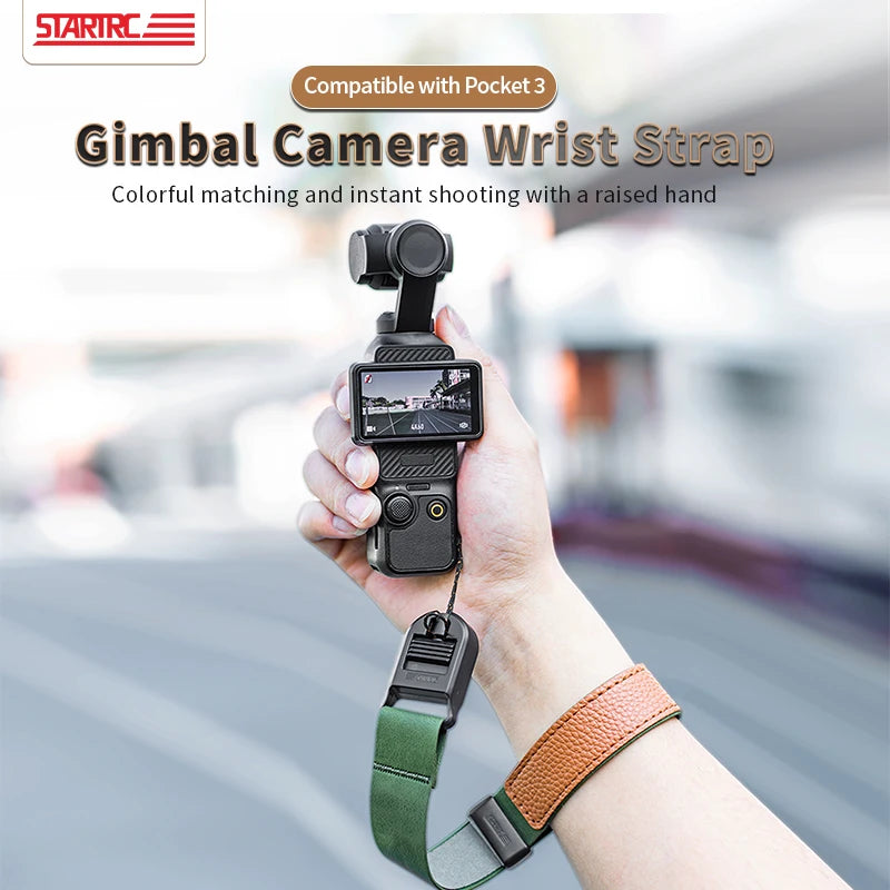 STARTRC Pocket 3 Wrist Strap, STARTRC Gimbal Camera Wrist Strap for Pocket 3 enables colorful styling and instant hand gesture shooting. (18 words)