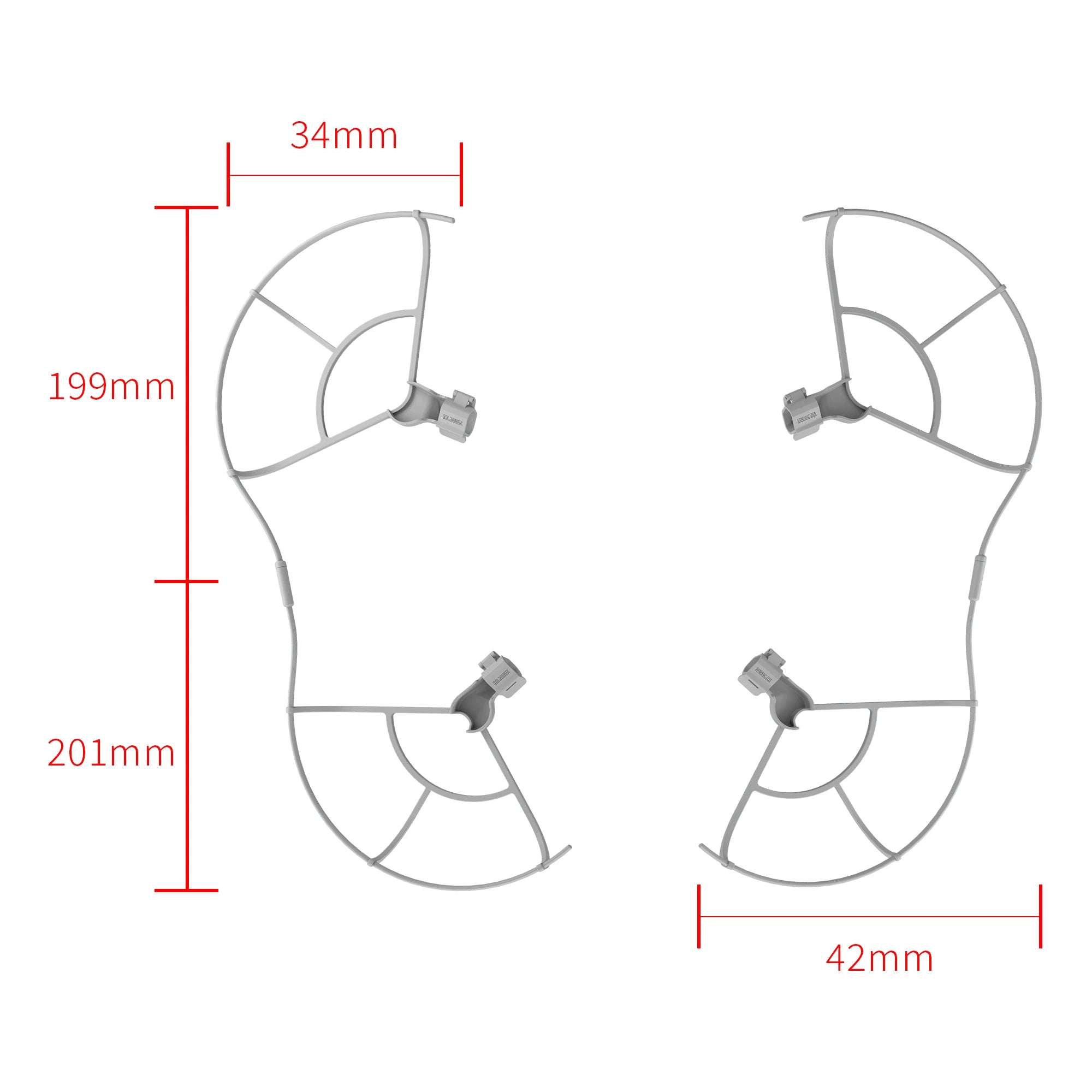 For DJI Mini 4 Pro Propeller Guard, the buckle design allows for quick assembly and disassembly without scratching the drone