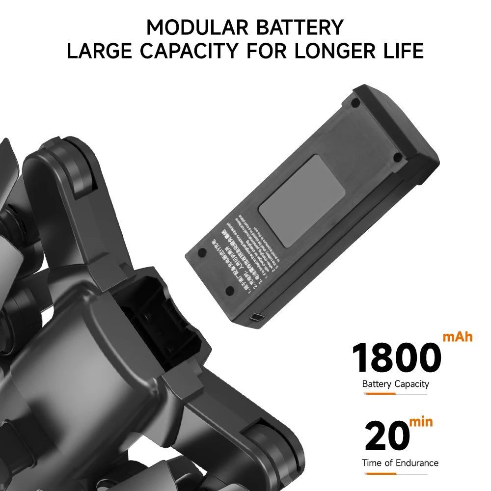 QJ F184 Drone - 4K Dual Camera WiFi FPV One Button Obstacle Avoidance Smart Follow 360° Quadcopter RC Helicopter Toy Gifts 30 QJ F184 Drone, qj f184 drone features wi-fi and