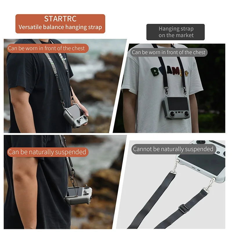 STARTRC Self-balancing Hanging Strap, STARTRC balance strap for DJI RC/RC2, chest-wearable, provides natural suspension for comfortable, stable drone control.
