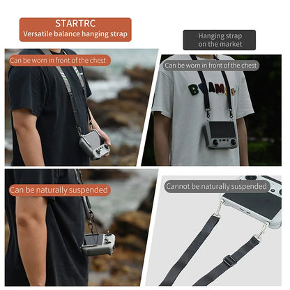 STARTRC Self-balancing Hanging Strap, STARTRC balance strap for DJI RC/RC2, chest-wearable, provides natural suspension for comfortable, stable drone control.