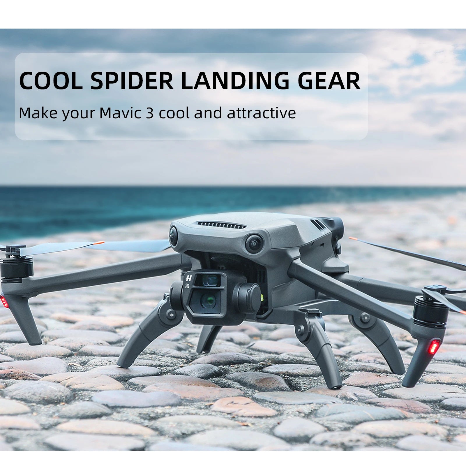 Extended Landing Gear for DJI Mavic 3 Support Protector Extension Replacement Fit for DJI Mavic 3 drone Accessories 11 COOL SPIDER LANDING GEAR Make your Mavic 3 cool and attractive