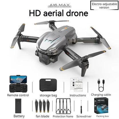 A16 MAX Drones, OBSIACLENJAANCE , Electro-adjustable version HD aerial drone