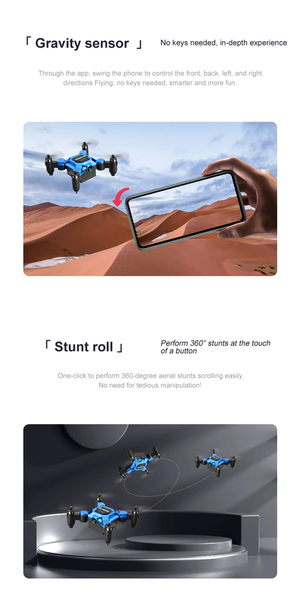 2024 Foldable Mini Drone 4K Profesional RC Plane Remote Control Helicopter Camera Drones WIFI Aerial Photography Adult Kid Toys 32 stunt roll perform 360-degree aerial stunts scrolling easily .