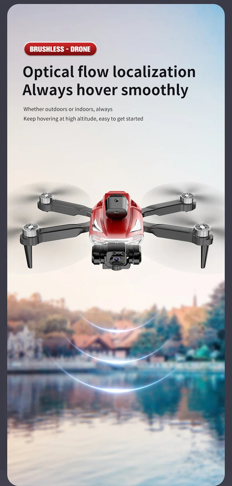 S178 L818 Drone, drone optical flow localization always hover smoothly whether outdoors or indoors 