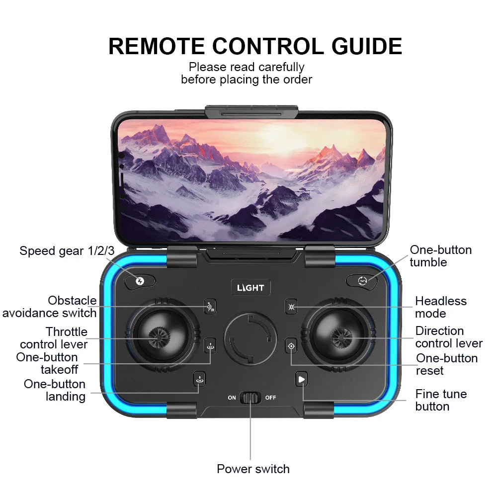 F191 Mini Drone - 4K Dual Camera Wifi FPV Four Sides Infrared Obstacle Avoidance One-key Take-off and Landing Folding Quadcopter 53 F191 Mini Drone, speed gear 1/2/3 one-button tumble light obstacle headless avoid