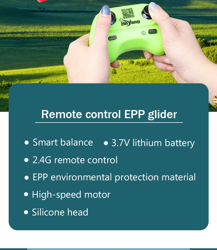 New RC Plane Glider Airplane, @ang Remote control EPP glider Smart balance 3.7V lithium battery 2.4G remote