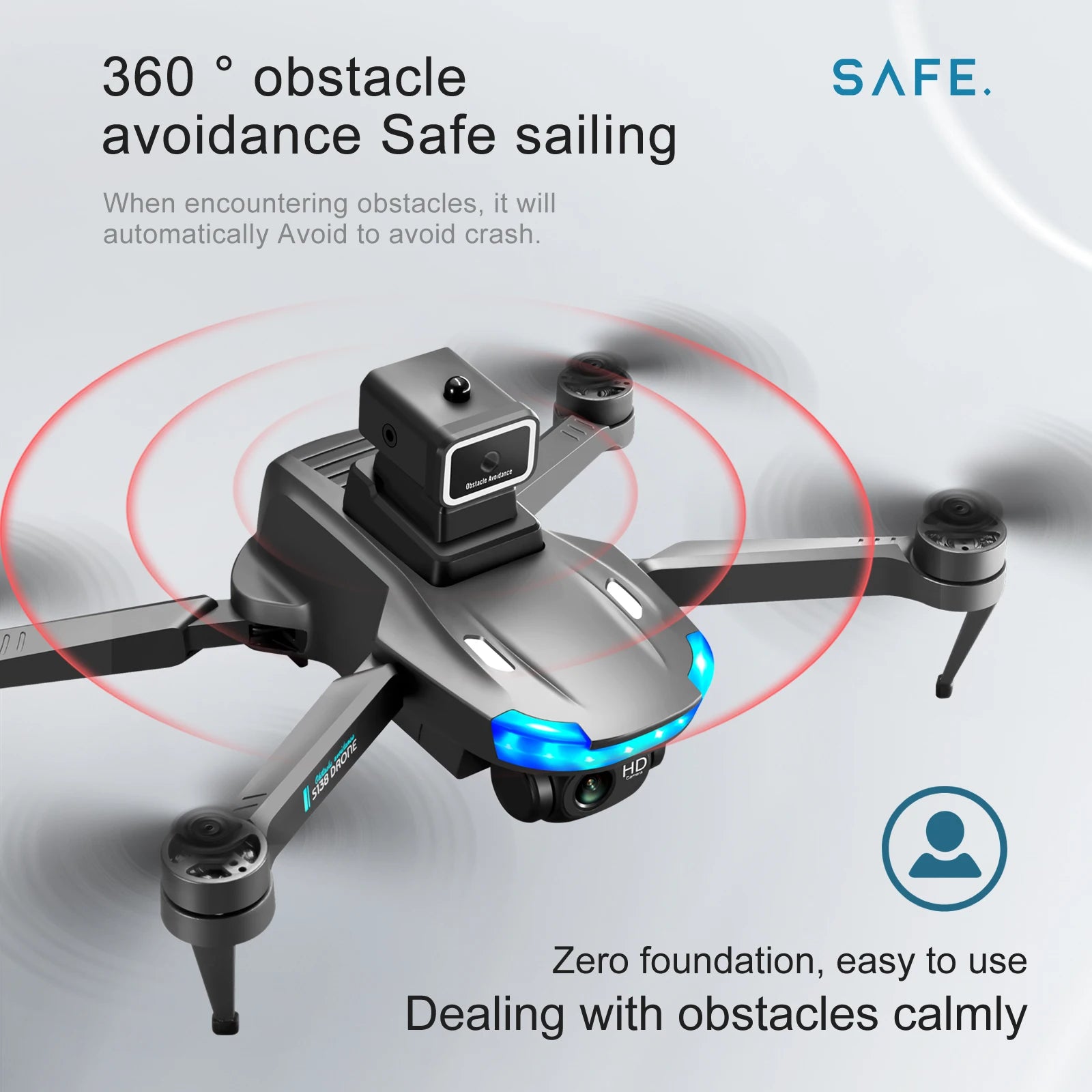 S138 Drone, avoidance safe sailing when encountering obstacles, it will automatically avoid to