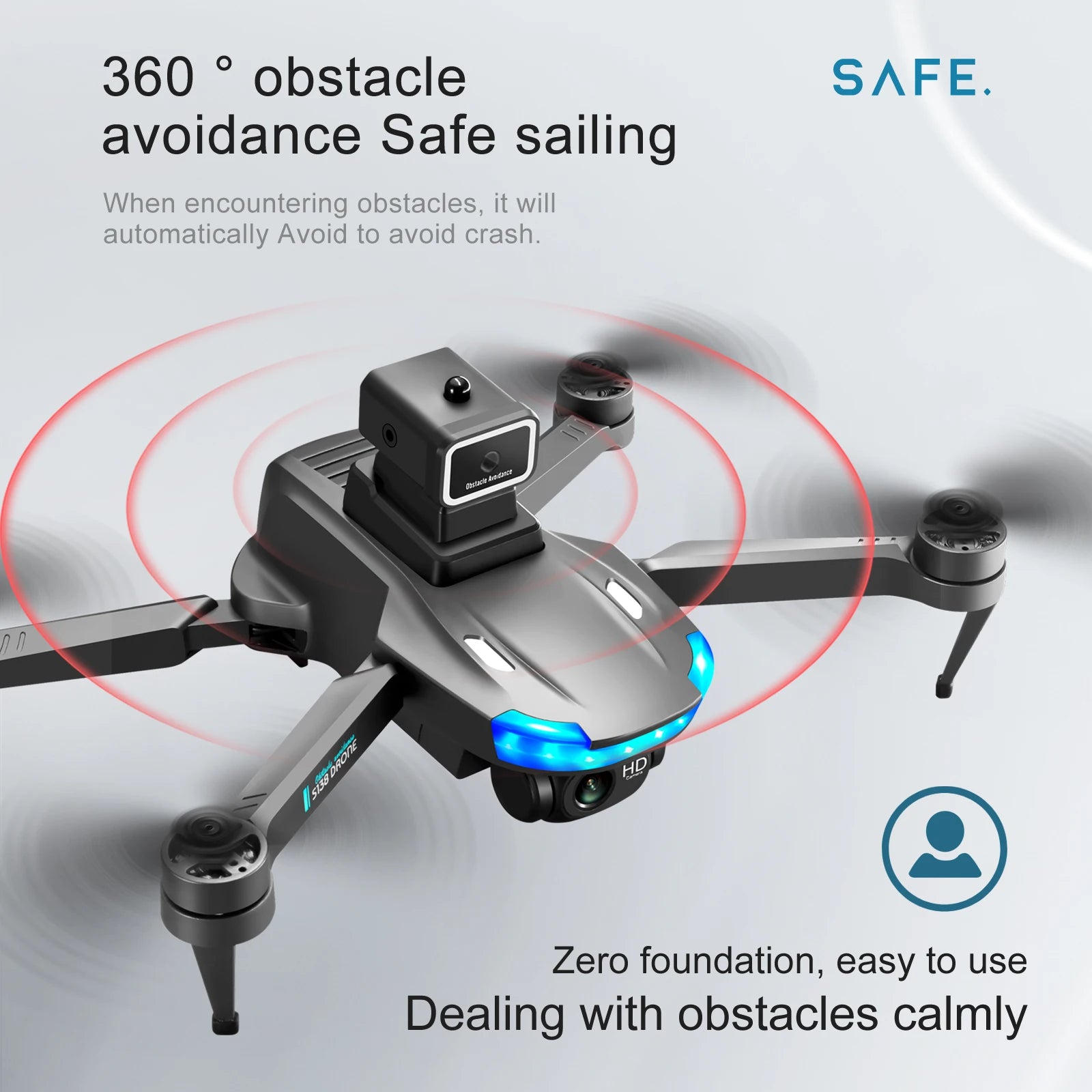 S138 Drone - GPS 8K Professional Dual Camera 5G Wifi FPV Obstacle Avoidance Folding Quadcopter Remote Control Distance 3000M Gift Toy 35 S138 Drone, avoidance safe sailing when encountering obstacles, it will automatically avoid to