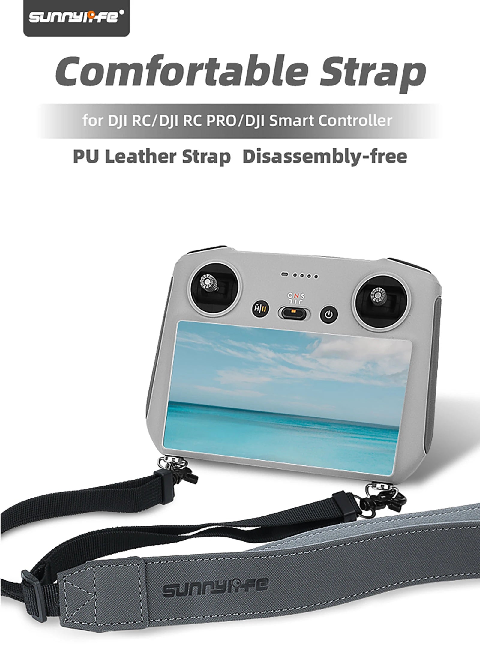 Lanyard For DJI RC/RC 2/RC Pro/Smart Controller, PU Leather Strap for DJI RCI/DJI RC PRO/D