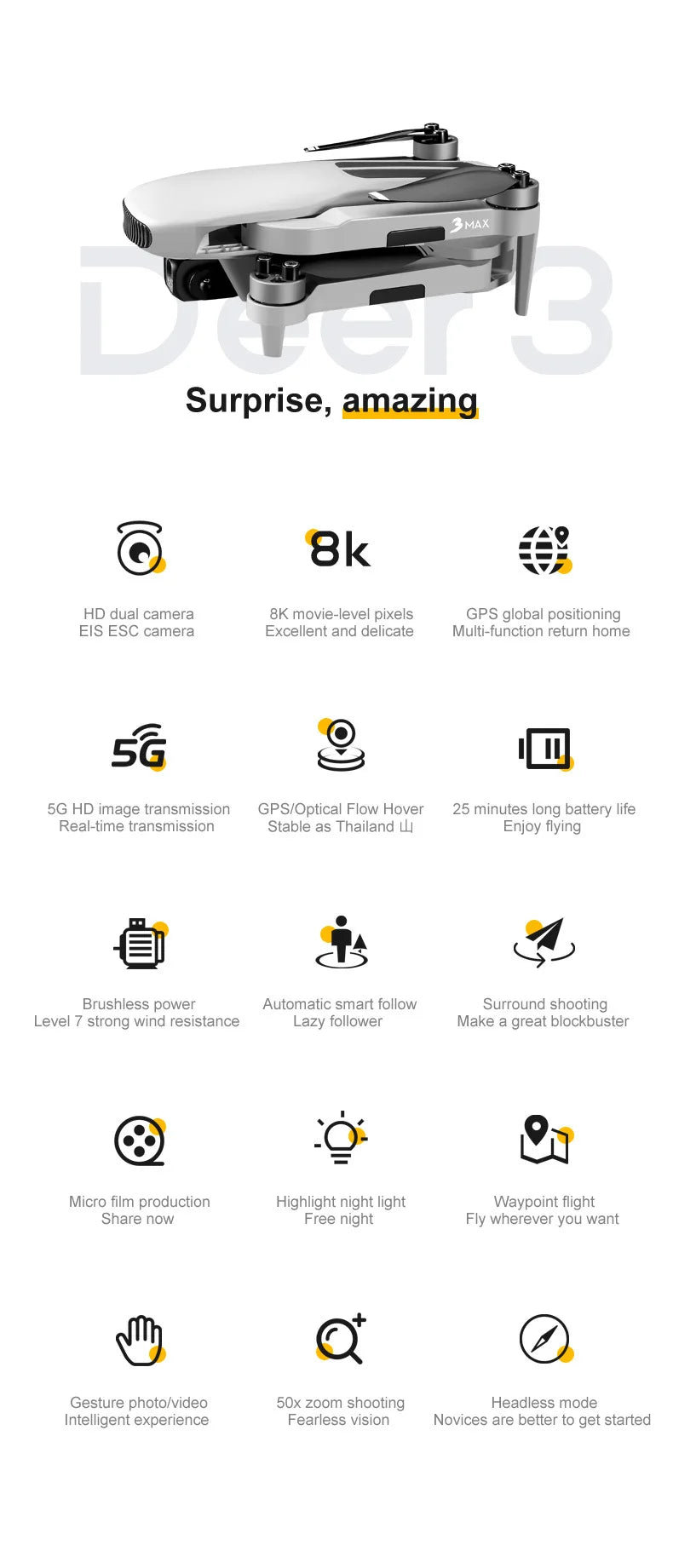 2023 New LU3 Max GPS Drone - 8K HD Dual Camera 5G Wifi FPV Optical Flow Brushless Motor Folding Quadcopter RC Distance 800M Gift Toys Professional Camera Drone 22 2023 New LU3 Max GPS Drone, 8k HD dual camera 8K movie-level pixels GPS global positioning