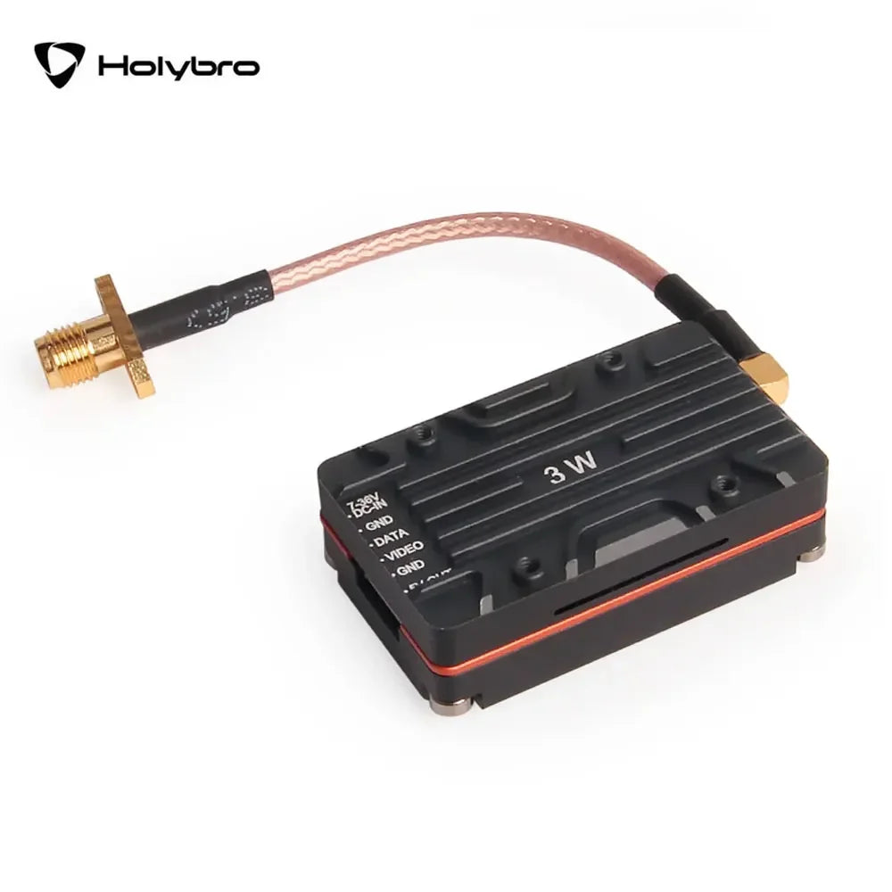 Holybro Atlatl HV 5.8G 3W VTX, High-performance Atlatl for long-range FPV transmission with multiple channels and bands.