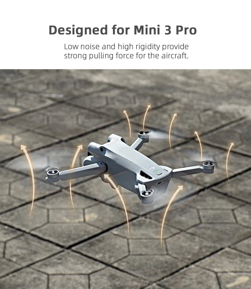 DJI MINI 3 Pro Propeller, Designed for Mini 3 Pro noise and high rigidity provide strong pulling force for the aircraft: