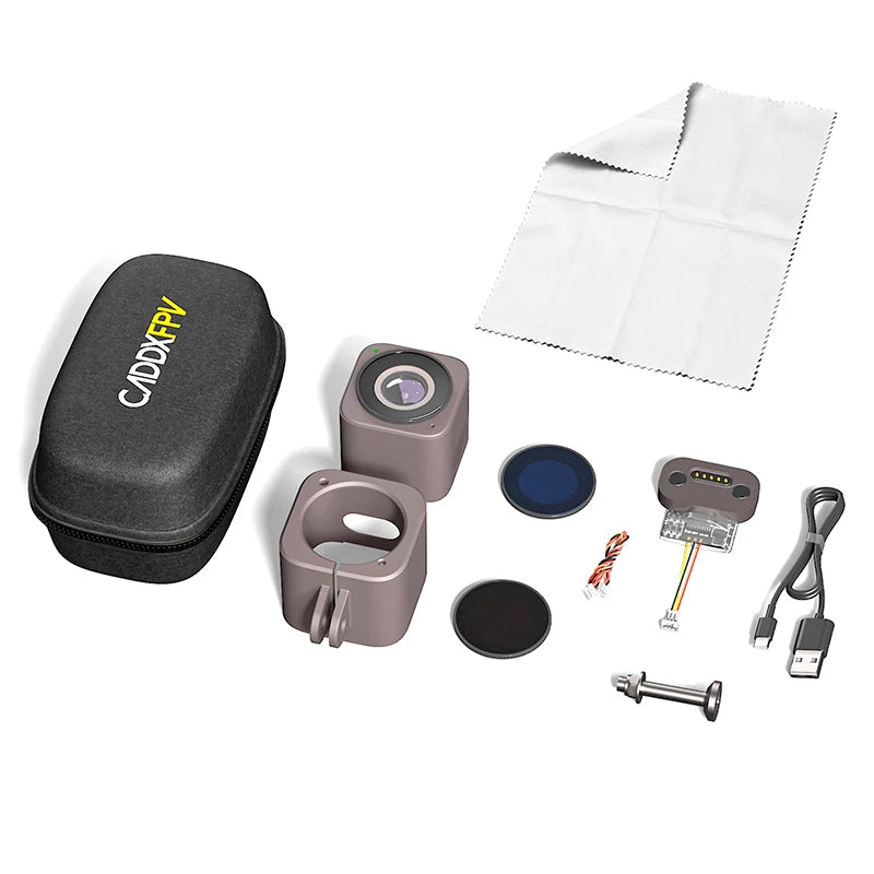 CADDX WALNUT 4K/60fps FOV150 IP64 FPV Action Caemra Built-in 600mAH Battery Gyroflow ND8 ND16 for FPV Drone 6 60g FOV: 150" Camera Bitrate: Max 100M bitrate EIS