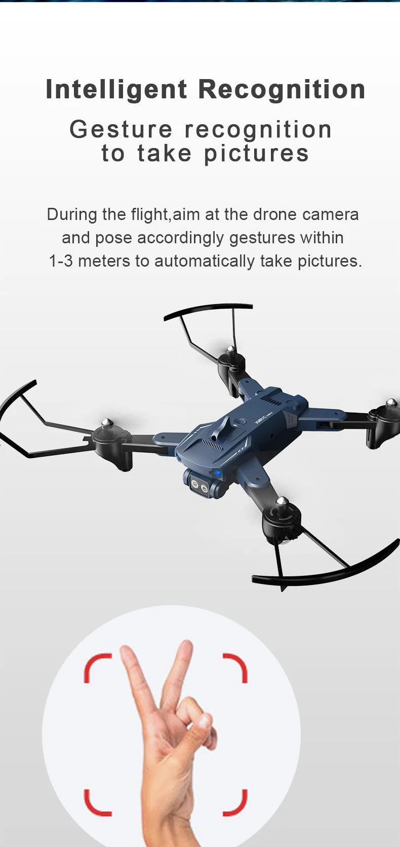 M6 Drone - Three-sided Obstacle avoidance Drone 4K Professional HD Camera Aerial Photography Foldable Quadcopter Airplane Remote toys 19 M6 Drone, intelligent recognition gesture recognition to take pictures during the flight . drone camera