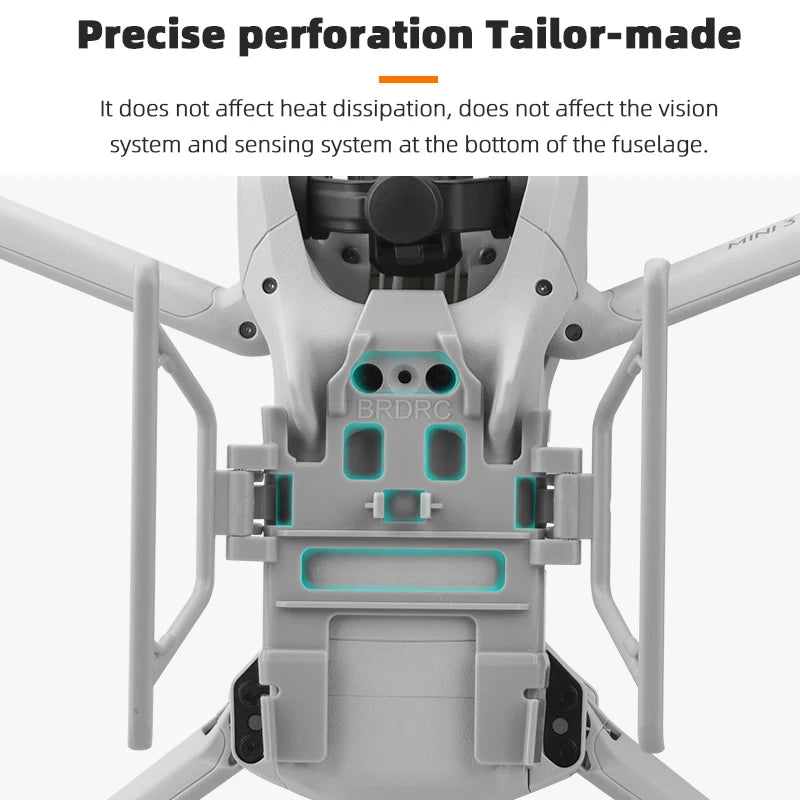 Foldable Landing Gear for DJI Mini 3, Precise perforation Tailor-made Does not affect heat dissip