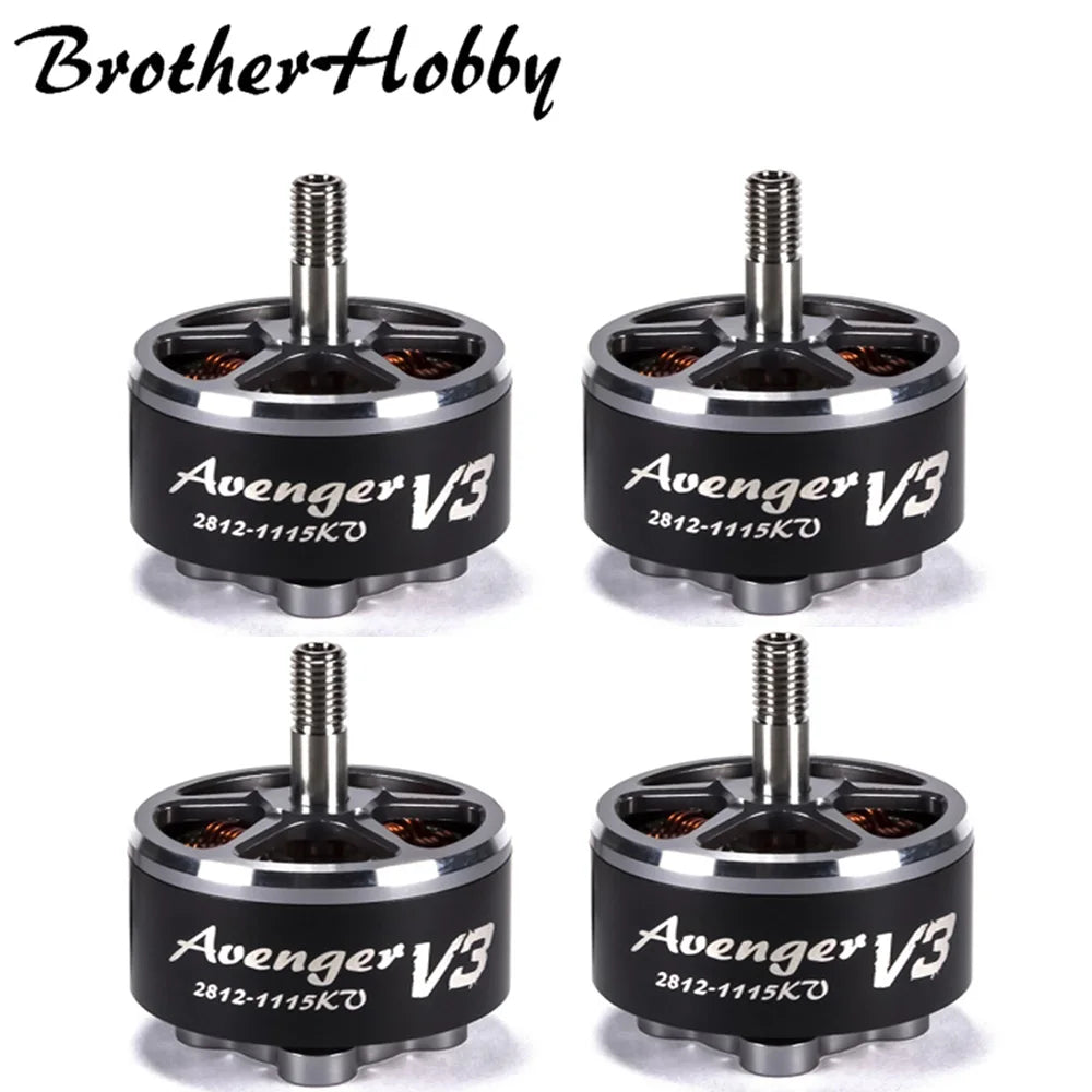 Brotherhobby Avenger 2812 V3 900KV / 1115KV Brushless Motor 5-8S Titanium Alloy hollow shaft 7-9inch Propeller for RC FPV Drone 13 vothevHobbu Avenggr 2812-1115k7 Ave