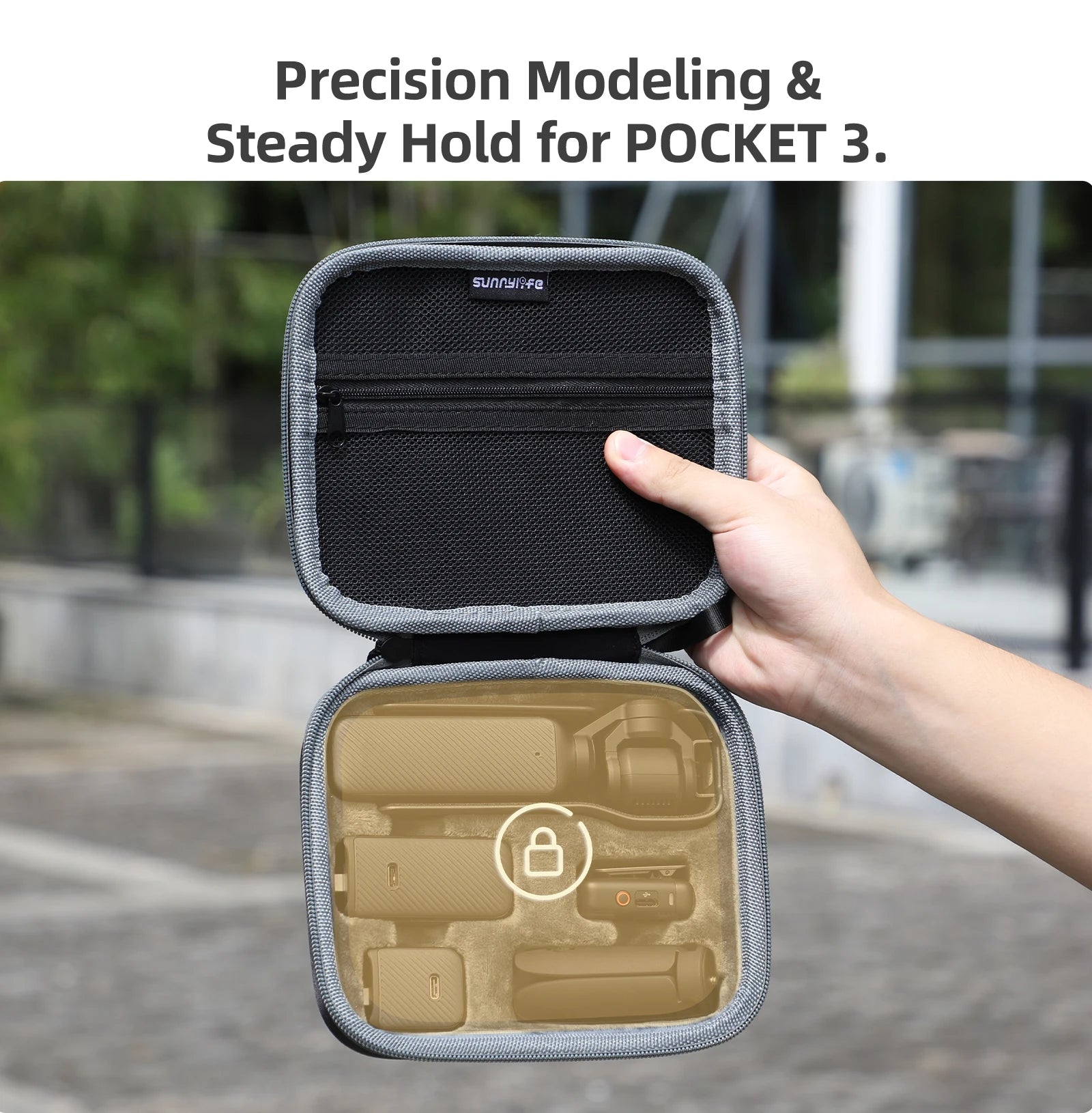 For DJI Pocket 3 Storage Bag, Precision Modeling & Steady Hold for POCKET 3 . sunnyi