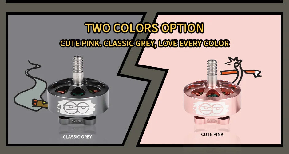 T-motor Slatts 2306.3 1700KV / 2500KV Grey Freestyle Motor For Bando Rc Drone DIY Parts 10 T-motor, Kvi7od CUTE PINK CLASSIC GREYLOVEE