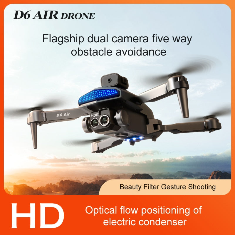 D6 Drone, D6 AIR DRONE Flagship dual camera five way obstacle avoidance 06 Air HD
