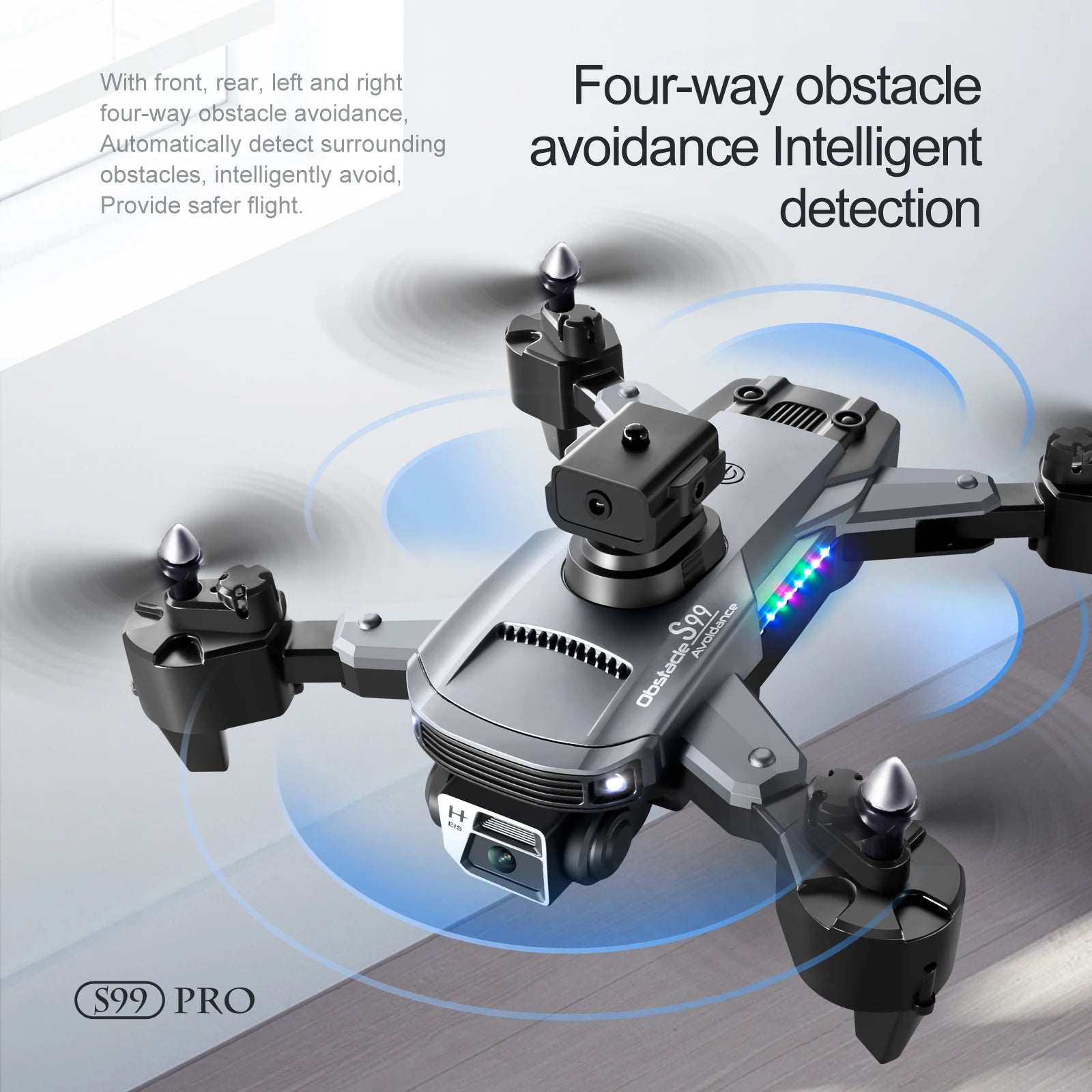 S99 Drone, with front; rear; left and right four-way obstacle avoidance
