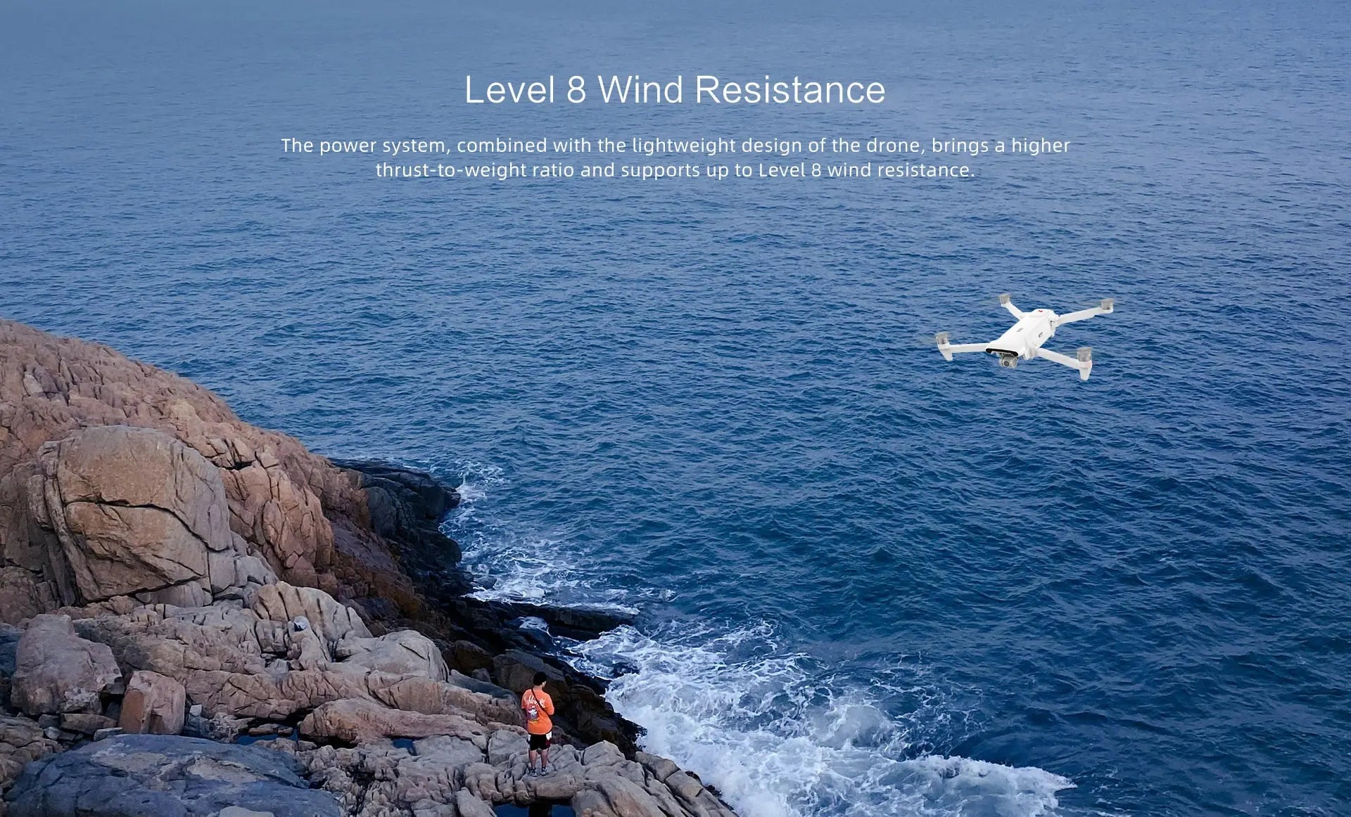 FIMI x8se 2022 V2 Camera Drone, the power system, combined with the lightweight design of the drone, brings a higher thrust-