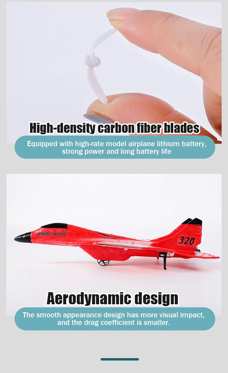 New RC Plane Glider Airplane, high-density carbon fiber blades with high-rate model airplane lithium battery .
