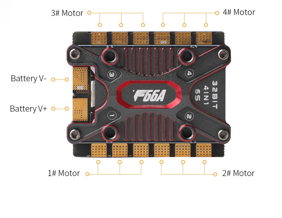 T-MOTOR F66A MINI 6S 4IN1 F Series ESC SPEC