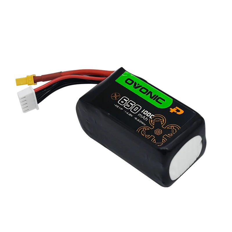 Ovonic 4S 14.8V 650mAh 100C Bateri Lipo untuk FPV Drone Dengan Palam XT30