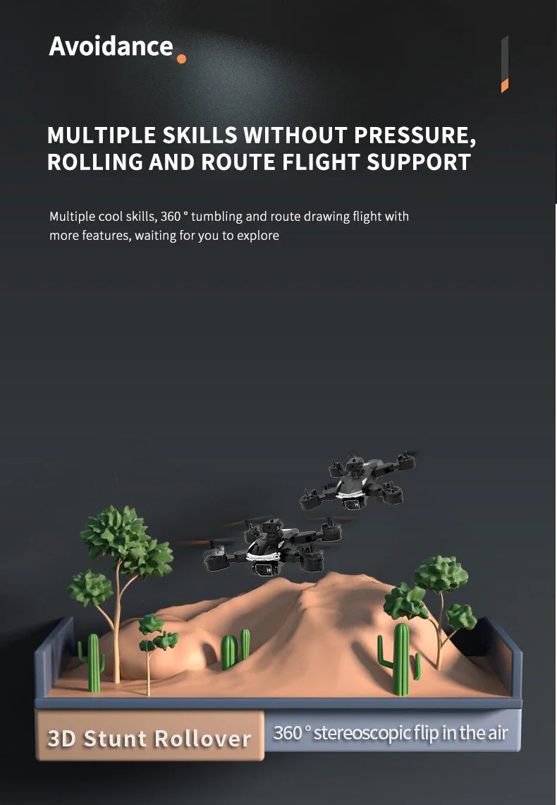 109L Drone, avoidance multiple skills without pressure, rolling and route flight support multiple cool