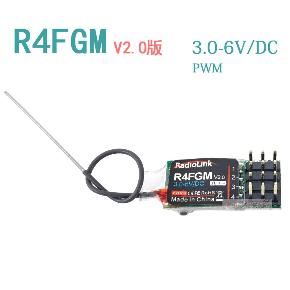 Radiolink 2.4GHz 6CH Receiver - Gyro Inside for RC4GS/R6FG V5 Transmitter R7FG V1.4 R6F V4 R4FMG V2.0 R8FG 7 Channels RCC6GS V3 21 Radiolink 2.4GHz 6CH Receiver, RAFGM v2 OH5 3.0-6V/DC PWM RadioLink