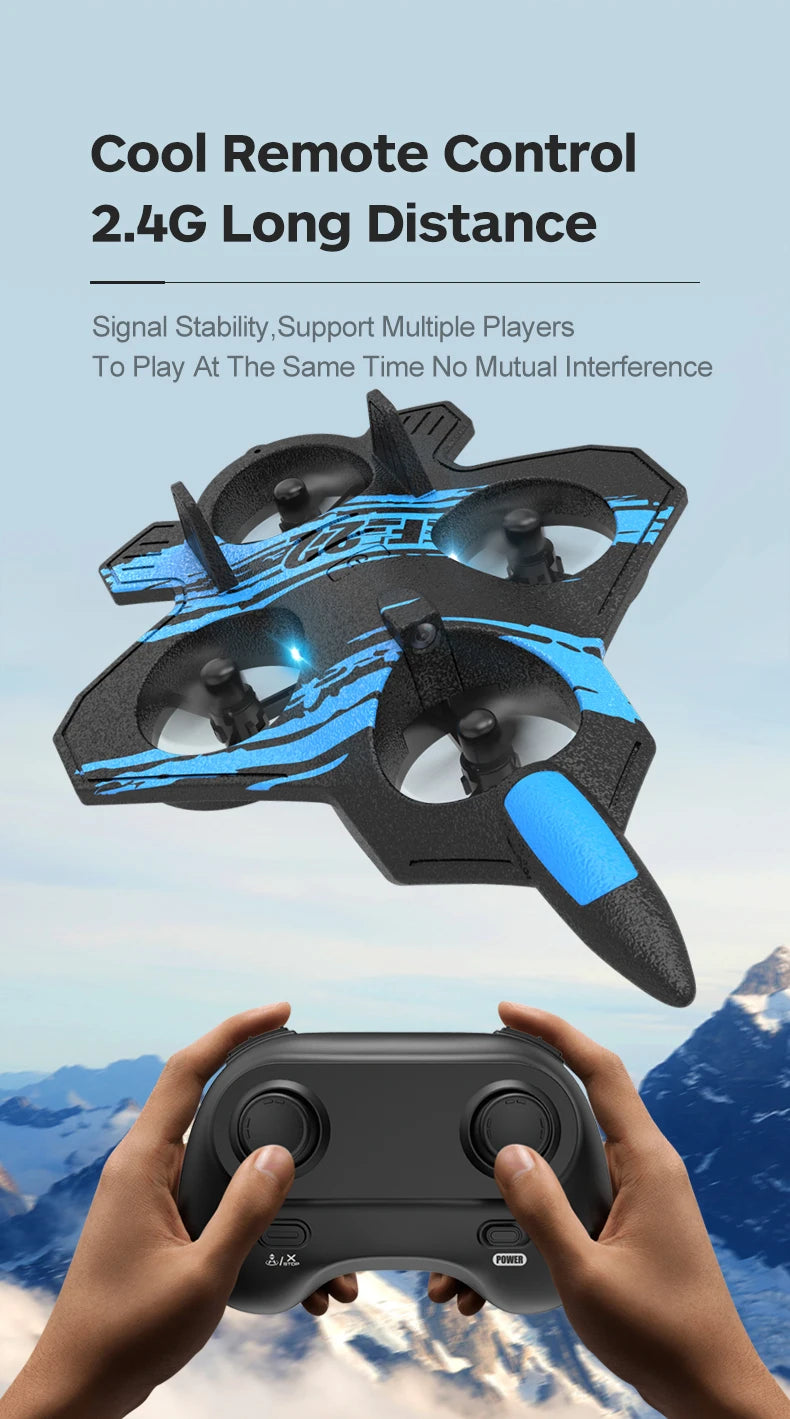 F22 Foam RC Plane, Cool Remote Control 2.4G Long Distance Signal Stability, Support Multiple Players To Play At The