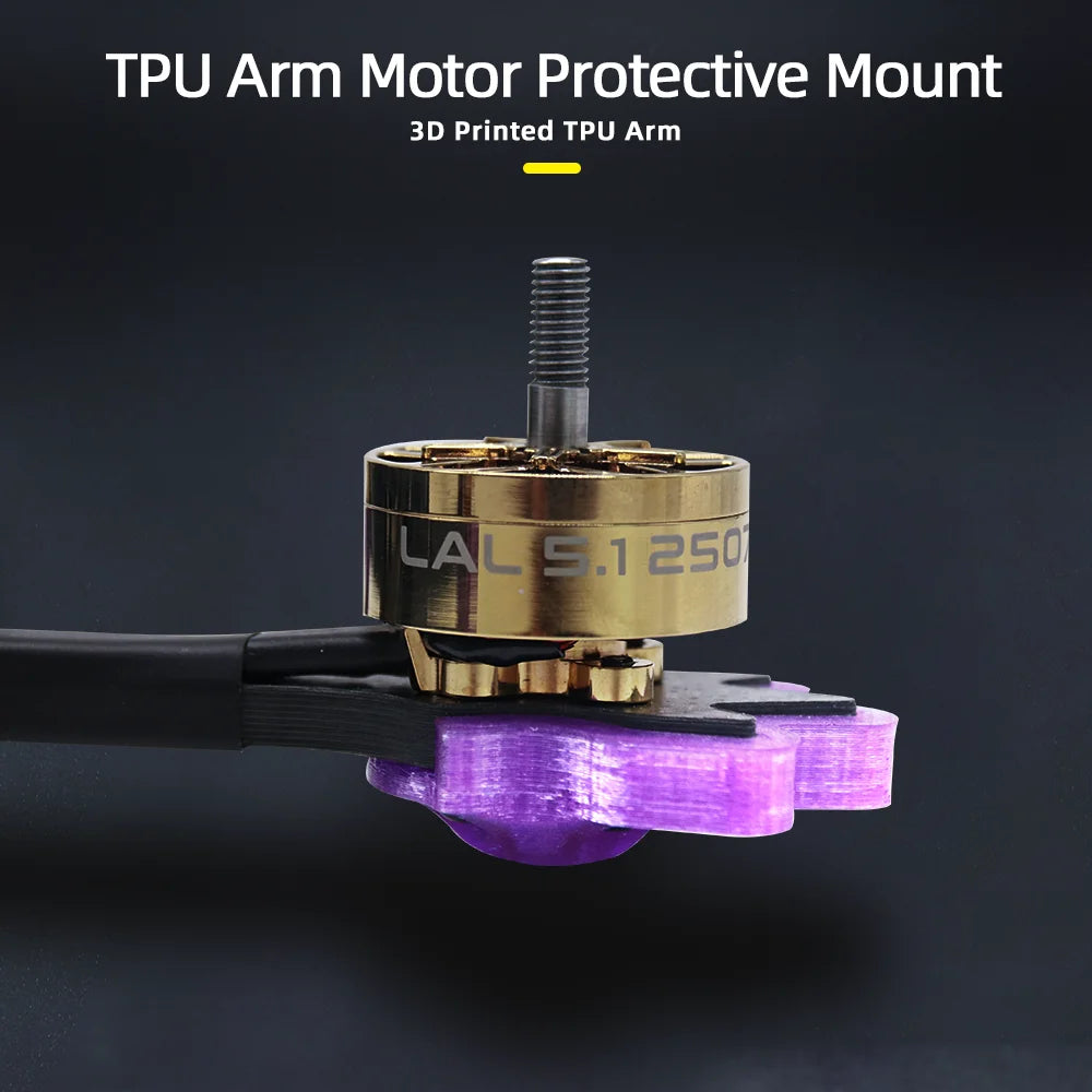TCMMRC LAL5.1 Drone, TPU Arm Motor Protective Mount 3D Printed TPU arm LAC 5.1