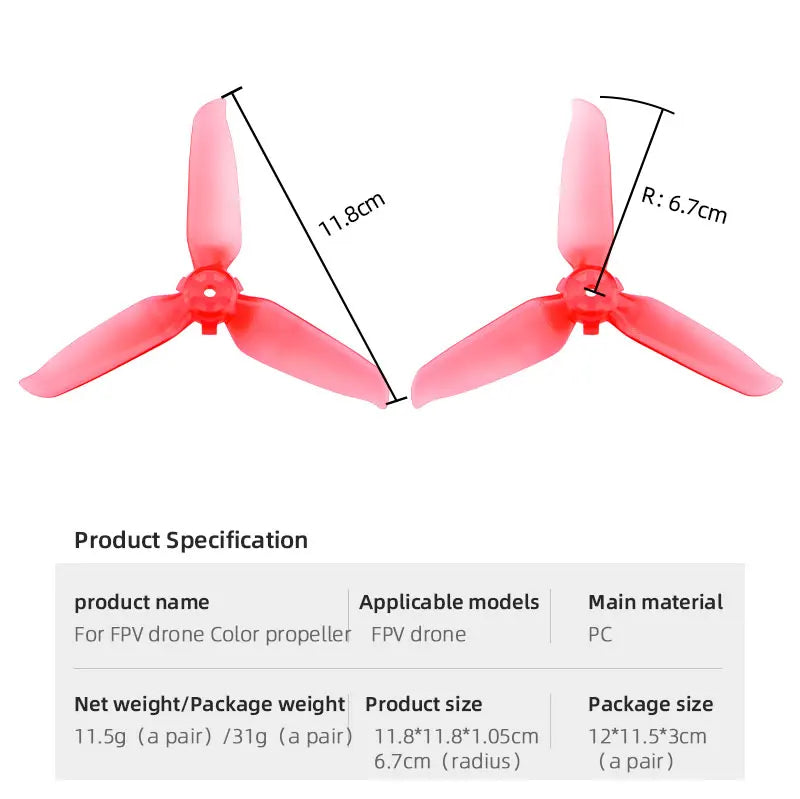 5328S Color Propeller, package size 11.5g (a pair) /31g a pair 11.8*