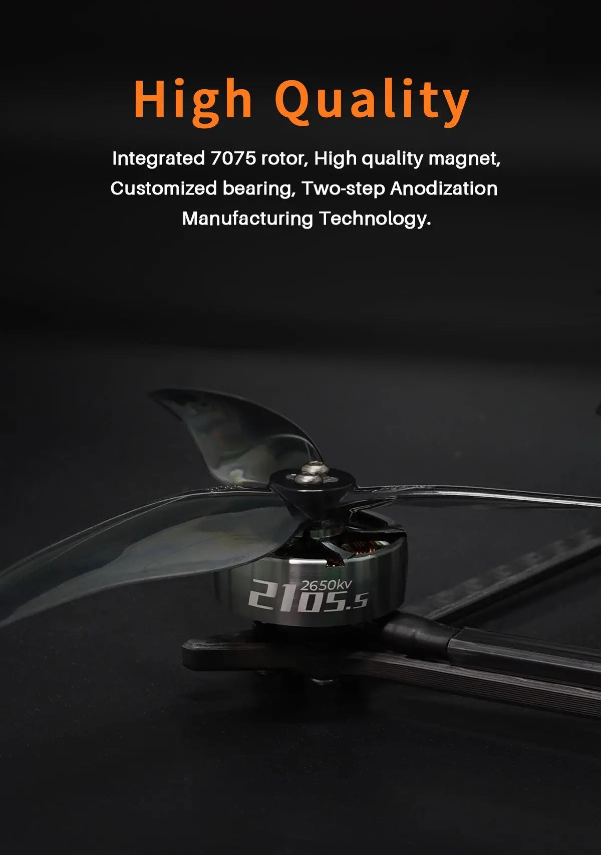 GEPRC SPEEDX2 Motor - 2105.5 2650KV/3450KV Motor Suitable Cinelog35 Series Drone For DIY RC FPV Quadcopter Freestyle Drone Accessories 15 GEPRC SPEEDX2 Motor, High Quality Integrated 7075 rotor, High quality magnet; Customized bearing; Two